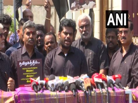 Tamil Nadu BJP protests against DMK for "giving away" state's rights ...