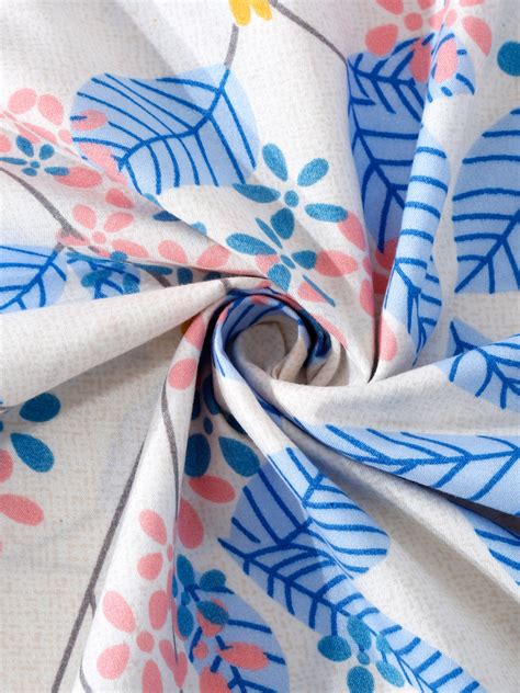 Klotthe Multicolor Floral 300 TC Cotton Blend Single Bedsheet with Pil ...