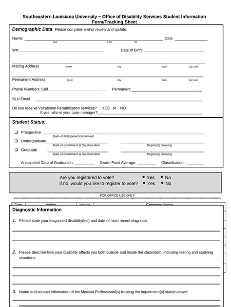 McBurney Disability Resource Center Student Intake Doc Template | pdfFiller