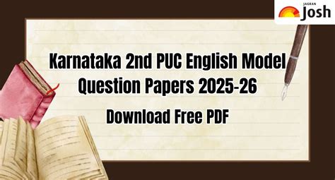 Karnataka 2nd PUC English Model Question Papers 2025-26, Download PDF