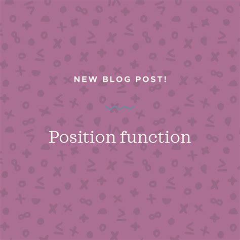 How to Find Position Function 的图像结果