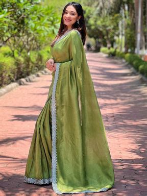 Forest Green Pure Viscose Dyed Saree