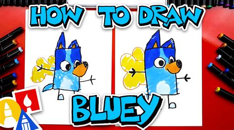How To Draw Bluey From The Dragon Episode - Art For Kids Hub — Free ...