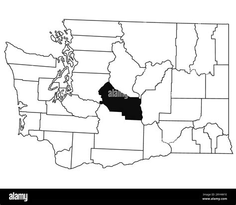 Map of kittitas County in Washington DC state on white background ...