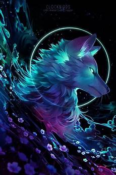 Colorful Wolf Wallpaper by Colorful Wolf In Purple And Turquoise With Flowers Colorful Wolf Wallpaper