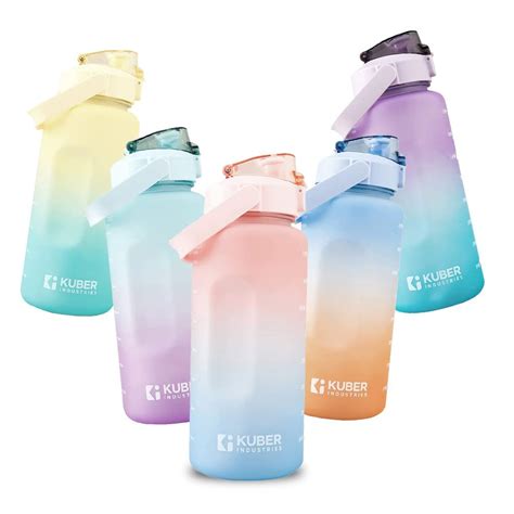 Buy Kuber Industries 2 Litre Motivational Plastic Sipper Water Bottle ...