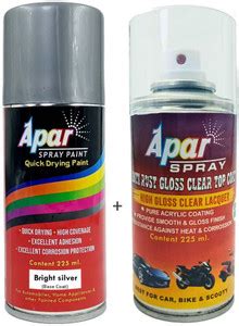 apar Spray Bright Silver (RC Colour Name)+GC for Hyundai Car-225 ml ...