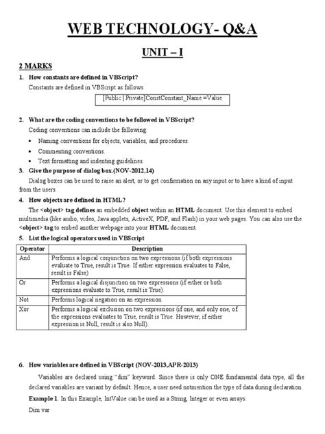 Image result for Web Technology Important Questions