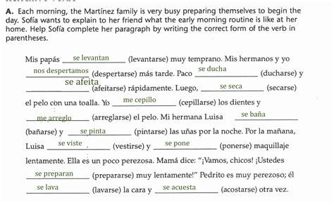 Reflexive Verbs Spanish Worksheet Luxury Estructura 71 Reflexive Verbs ...