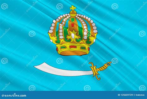 Flag of Astrakhan Oblast, Russian Federation Stock Illustration ...