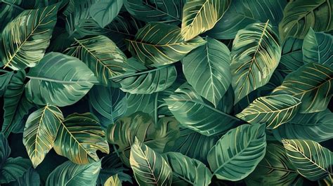 Leave pattern wallpaper | Premium AI-generated image