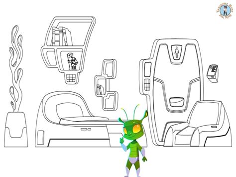 Image result for Alien Spaceship Coloring Pages