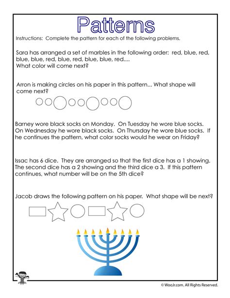 Image result for Pattern Problems for 3rd Grade