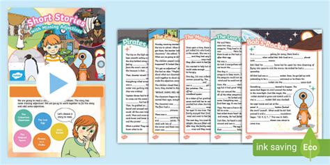 KS1 Short Stories with Adjective Words Activity Pack