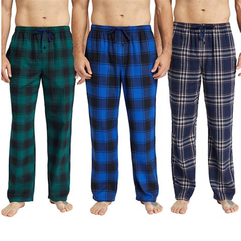 Onimisc Men's Flannel Pajama Pants, Plaid Cotton Lounge Sleepwear, Warm ...