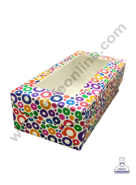 Home Cake Decor Printed-02 Brownie Boxes 2 Cavity with Clear Window ...
