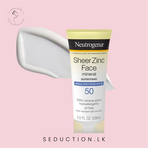 Neutrogena Sheer Zinc Face Mineral Sunscreen SPF 50 59ml - LKR 5,775.00