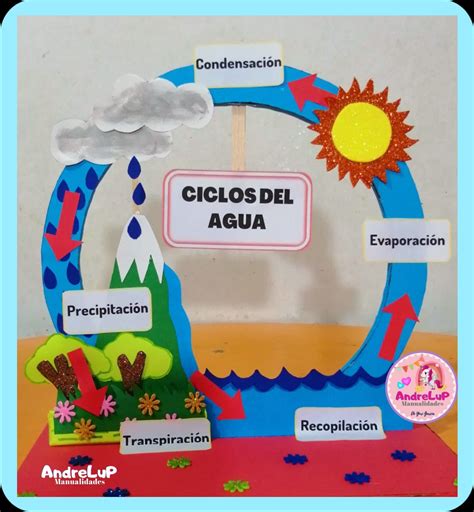 Maqueta CICLOS DEL AGUA | Ciclo del agua, Manualidades educativas ...