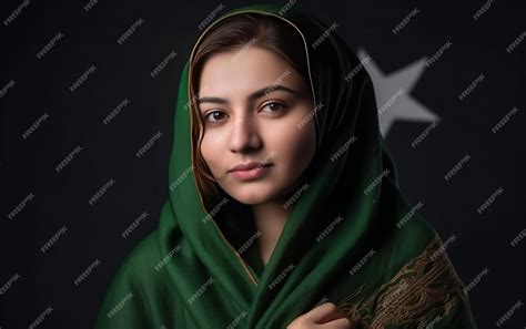 Premium AI Image | Beautiful Pakistani girl in Pakistan day celebration ...