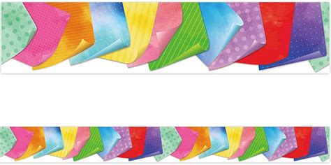 FancyLand Watercolor Sticky Notes Bulletin Board Border India | Ubuy