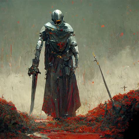 Scarlet Brigade, Fantasy Knight Artwork, Digital Print, Instant ...