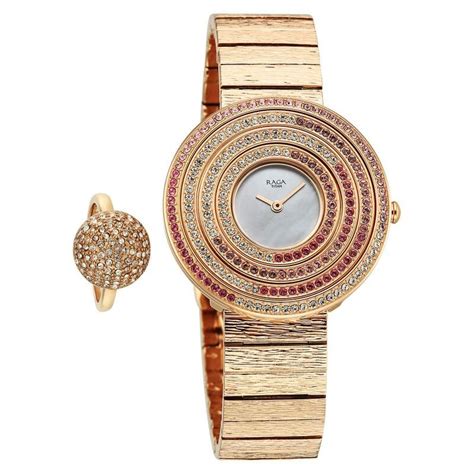 Buy Online Titan Raga Glimmers Quartz Analog Mother of Pearl Dial Rose ...