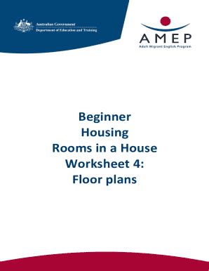 Fillable Online Beginner Housing Rooms in a House Worksheet 4: Floor ...