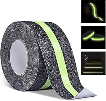 Seinlife Anti Slip Traction Tape with Glow in Dark Green Stripe, 2 Inch ...