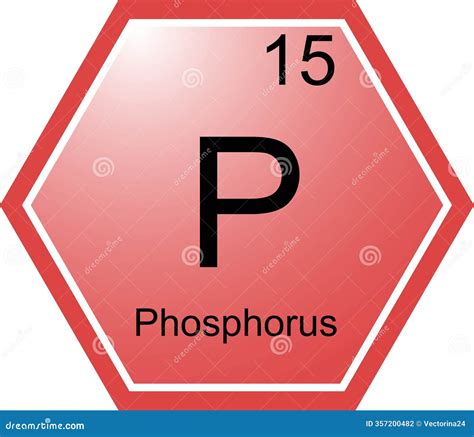 The Symbol of the Chemical Element P is Phosphorus. Stock Illustration ...