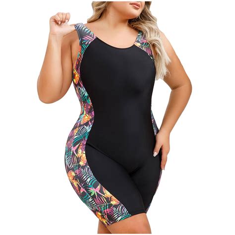 Lovskoo One Piece Plus Size Swimsuit for Women Rash Guard Sleeveless ...