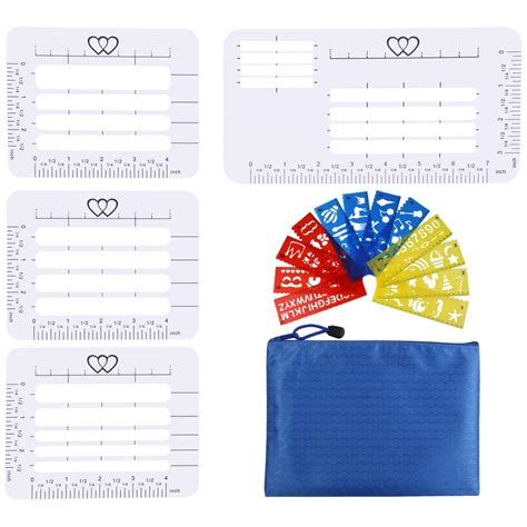 Buy 4 Style Envelope Addressing Guide Address Stencil Templates Ruler ...