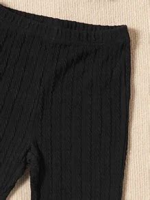 SHEIN Tween Girl Criss Cross Cut Out Hem Tee & Flare Leg Pants | SHEIN USA