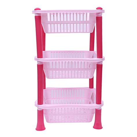 Kuber Industries Plastic 3 Layer Multi-Purpose Kitchen Storage Basket ...
