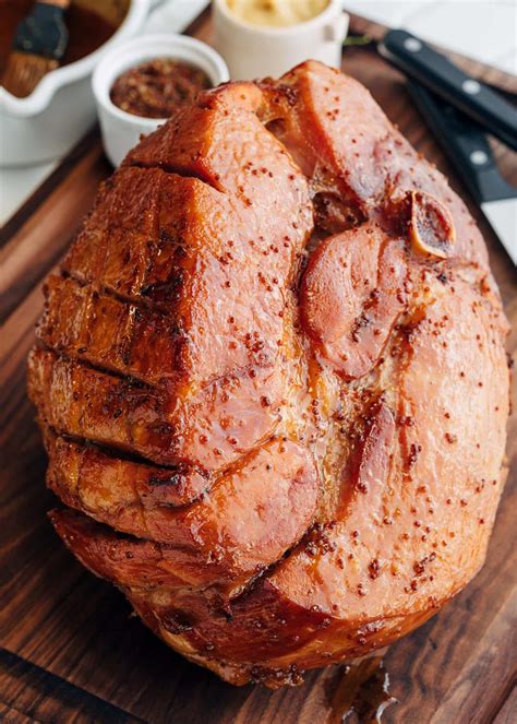 Honey Mustard Glazed Ham - Striped Spatula