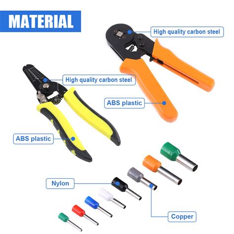 Glarks Ferrule Crimping Tool Kit, Ferrule Wire Terminal Block Crimper ...
