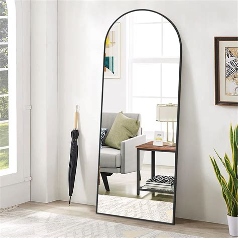 BEAUTYPEAK 65"x24" Arch Floor Mirror, Full Length Mirror Wall Mirror ...