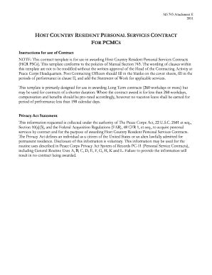 Fillable Online files peacecorps MS 743 Attachment E-1 - files ...