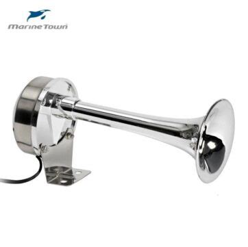 Bocina eléctrica trompeta 12v- 5A- 105dB- INOX/ABS– Marine | Naval ...