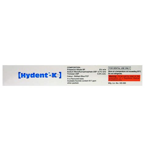 Hydent-K Sensitive Teeth Toothpaste, 100 gm Price, Uses, Side Effects ...
