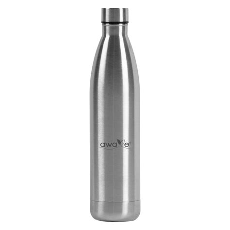 Drinking bottle 750 ml | stainless steel matt | Stainless steel look ...