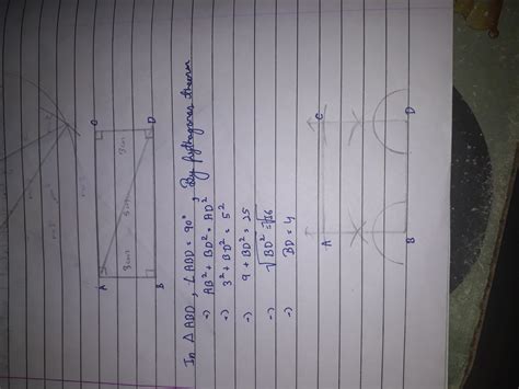 construct a rectangle whose one side is 3cm and diagonal is equal to ...