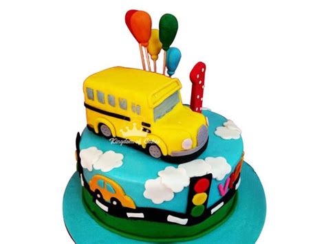 Order Wheels on the Bus Cake Online in Noida, Delhi NCR | Kingdom of Cakes