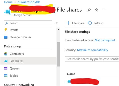 Azure Storage File Share 的图像结果
