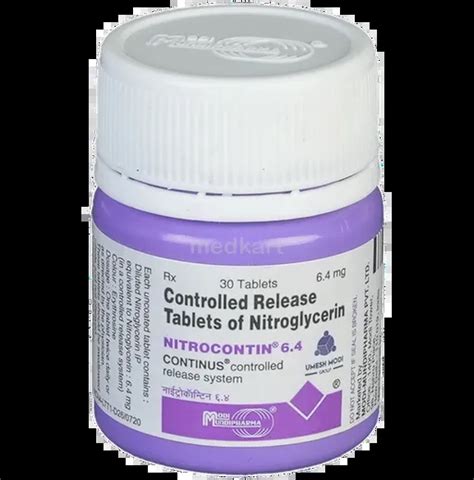 NITROCONTIN 6.4MG TABLET 30'S Price, Uses, Side Effects & Substitutes ...