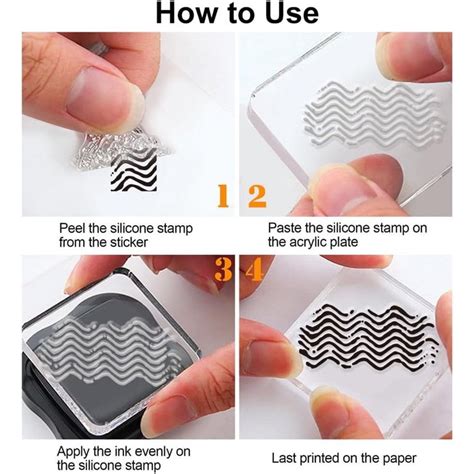 Transparent Craft Stamps 4 Sheets Clear Texture Stamps - Mixed Patterns ...