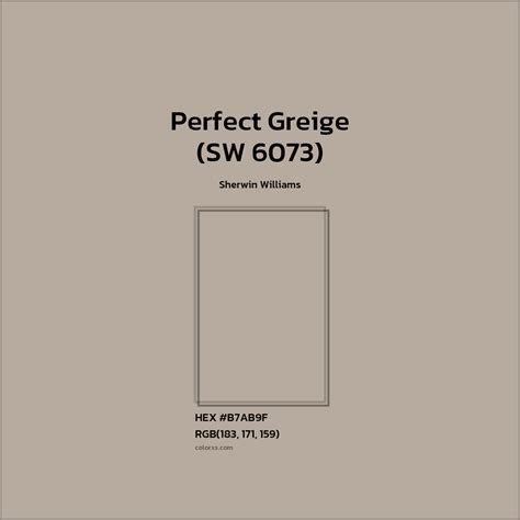 Sherwin Williams Perfect Greige (SW 6073) Paint - color codes, matching ...