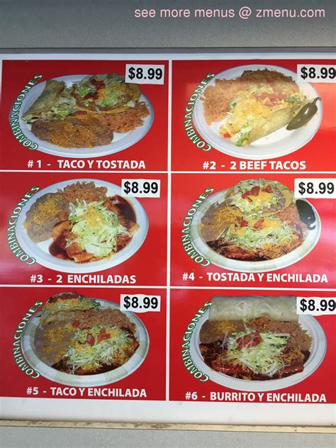 Menu at Coronados Mexican Food restaurant, Arvada