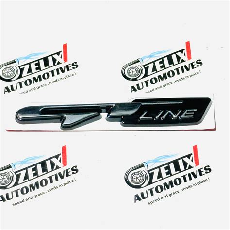 GT Line 3D Metal Sticker | Universal Aftermarket Car Emblem Badge ...
