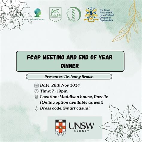 FCAP Meeting and End of Year Dinner, Maddison House, Rozelle, Watford ...