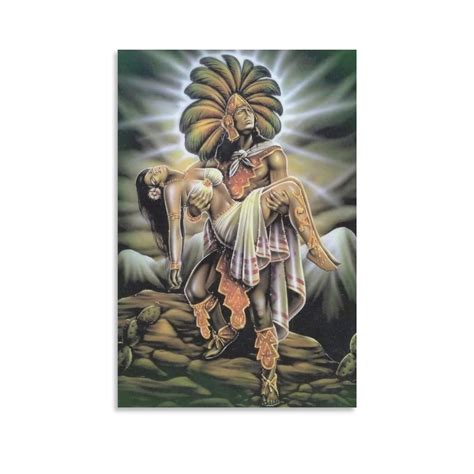 Aztec Warrior And Princess Poster